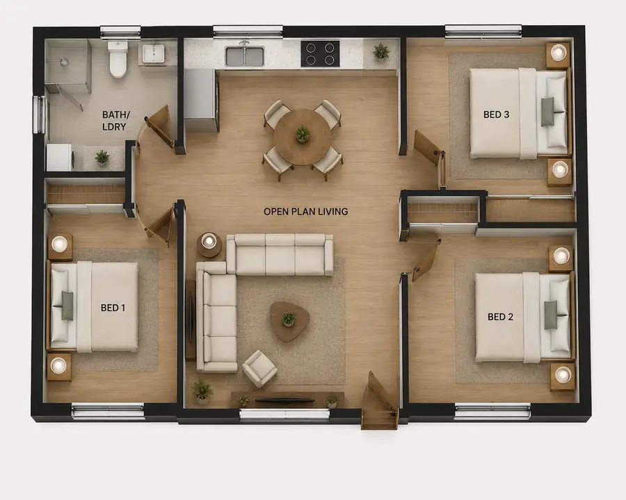 3 Bed Floor Plan