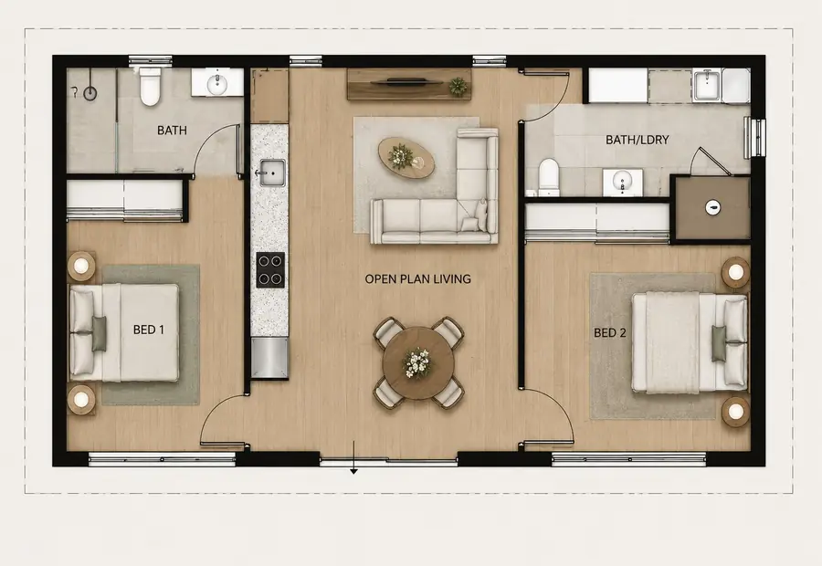 2 Bed Floor Plan